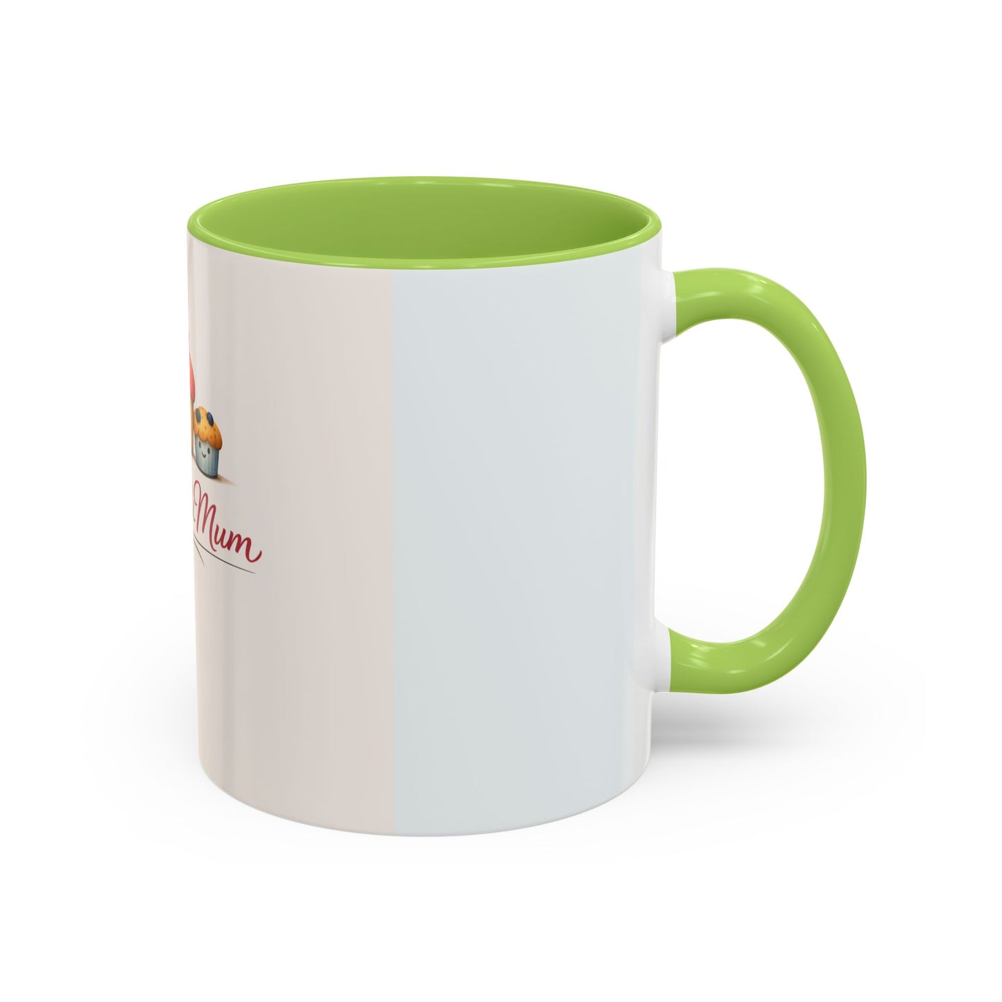 Muffins & Mum Accent Coffee Mug — Cute Baking Mom Gift (11/15 oz)