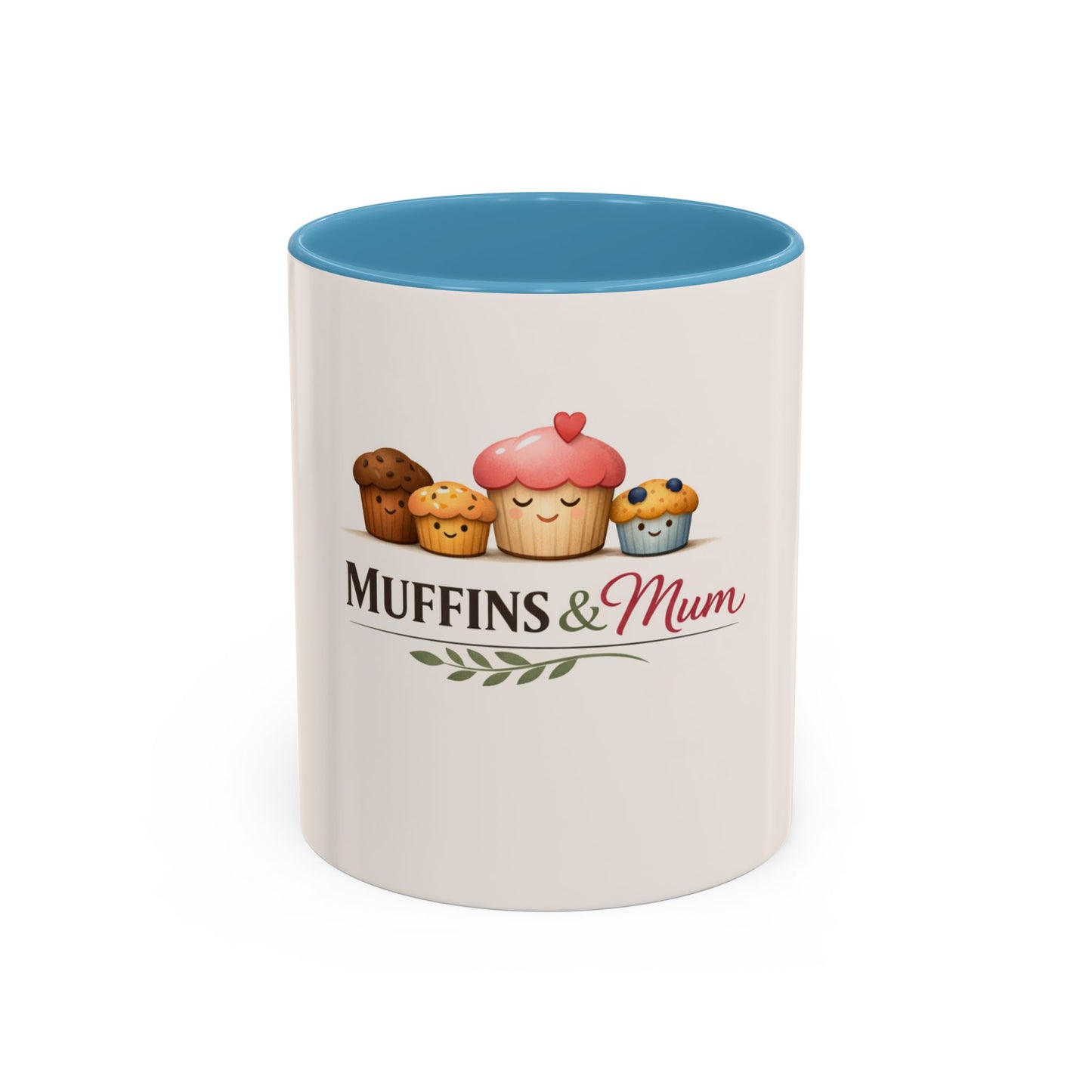 Muffins & Mum Accent Coffee Mug — Cute Baking Mom Gift (11/15 oz)