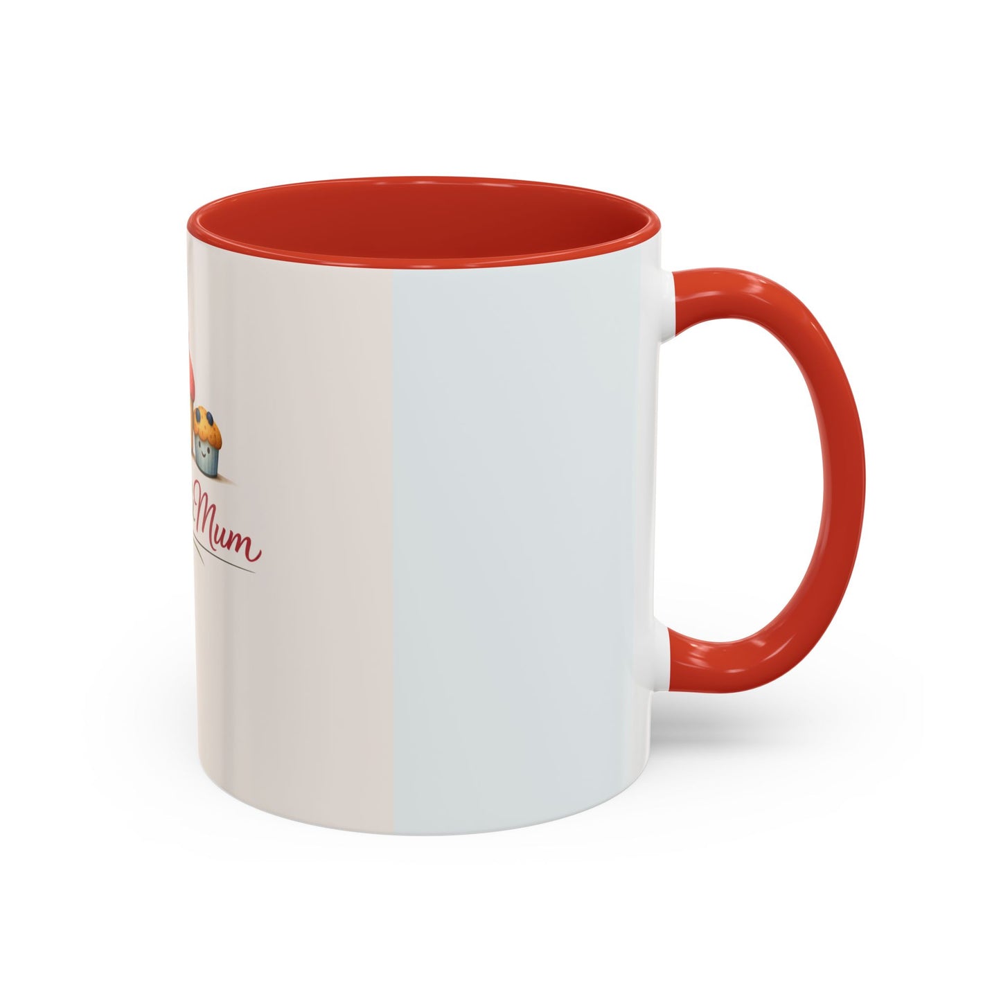 Muffins & Mum Accent Coffee Mug — Cute Baking Mom Gift (11/15 oz)